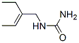 (2-エチルクロトノイル)尿素 化学構造式