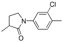 1-(3-chloro-4-methyl-phenyl)-3-methyl-pyrrolidin-2-one Struktur