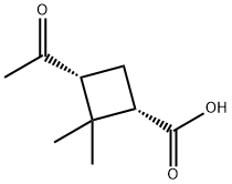 Cyclobutanecarboxylic acid, 3-acetyl-2,2-dimethyl-, (1S,3R)- (9CI)