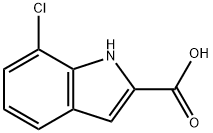 7-氯-1氢-吲哚-2-羧基酸, 28899-75-4, 结构式