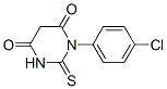 1-(p-クロロフェニル)-2-チオキソ-2,3-ジヒドロピリミジン-4,6(1H,5H)-ジオン 化学構造式