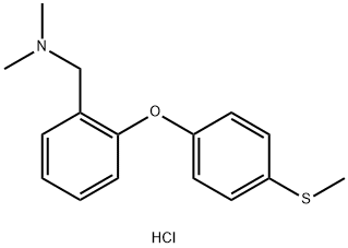N,N-DIMETHYL-2-[4-(METHYLSULFANYL)PHENOXY]BENZYLAMINE HYDROCHLORIDE Structure