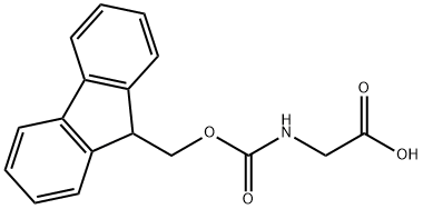N-[(9H-フルオレン-9-イルメトキシ)カルボニル]グリシン 化学構造式