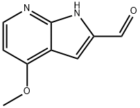 4-甲氧基-1H-吡咯并[2,3-B]吡啶-2-甲醛, 290333-01-6, 结构式