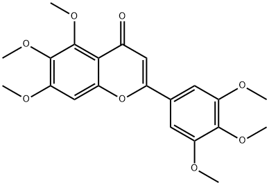 3',4',5,5',6,7-ヘキサメトキシフラボン 化学構造式