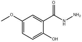 2-羟基-5-甲氧基苯甲酰肼, 2905-83-1, 结构式