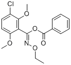 安息香酸3-クロロ-α-エトキシイミノ-2,6-ジメトキシベンジル 化学構造式