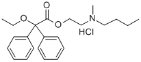 2,2-Diphenyl-2-ethoxyacetic acid (2-(N-butyl-N-methylamino)ethyl) este r hydrochloride 结构式