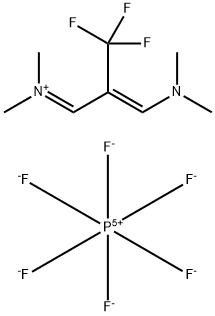2-(TRIFLUOROMETHYL)-1,3-BIS(DIMETHYLAMINO)TRIMETHINIUM HEXAFLUOROPHOSPHATE Structure