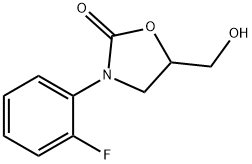 3-(o-フルオロフェニル)-5-(ヒドロキシメチル)-2-オキサゾリジノン 化学構造式