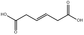 (E)-2-ブテン-1,4-ジカルボン酸 化学構造式