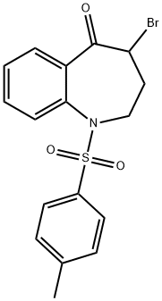 4-溴-1,2,3,4-四氢-1-(4-甲基苯磺酰基)-5H-1-苯并氮杂卓-5-酮 结构式