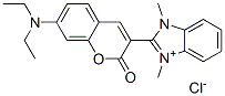 2-[7-(Diethylamino)-2-oxo-2H-1-benzopyran-3-yl]-1,3-dimethyl-1H-benzimidazoliumchlorid