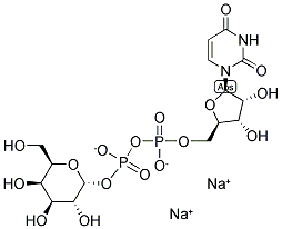 ウリジン5'-[二りん酸β-(α-D-ガラクトピラノシル)] 化学構造式