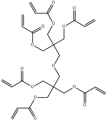 オキシビスメチレンビス(メタンテトライル)ヘキサキス(メタノール)ヘキサアクリラート 化学構造式