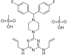 甲磺酸阿米三嗪, 29608-49-9, 结构式