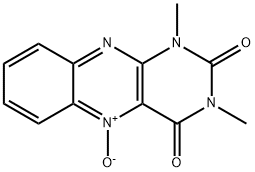 1,3-ジメチルベンゾ[g]プテリジン-2,4(1H,3H)-ジオン5-オキシド 化学構造式
