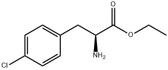 rac-(R*)-2-アミノ-3-(4-クロロフェニル)プロピオン酸エチル 化学構造式