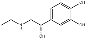 4-[(1S)-1-ヒドロキシ-2-(イソプロピルアミノ)エチル]-1,2-ベンゼンジオール 化学構造式