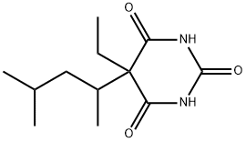 5-(1,3-ジメチルブチル)-5-エチル-2,4,6(1H,3H,5H)-ピリミジントリオン 化学構造式