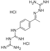 1-(p-(1-(Aminohydrazinylidene)ethyl)phenyl)biguanide dihydrochloride 结构式