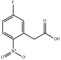 5-フルオロ-2-ニトロフェニル酢酸 化学構造式