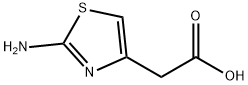 (2-アミノ-4-チアゾリル)酢酸 化学構造式