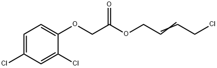 Acetic acid, 2,4-dichlorophenoxy-, 4-chloro-2-butenyl ester 结构式