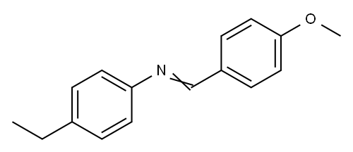 p-甲氧基苄烯-p-乙基苯胺, 29743-18-8, 结构式