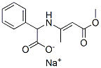 sodium [(3-methoxy-1-methyl-3-oxo-1-propenyl)amino]phenylacetate 结构式