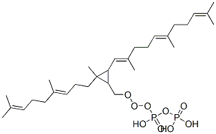 [[2-(4,8-dimethylnona-3,7-dienyl)-2-methyl-3-(2,6,10-trimethylundeca-1,5,9-trienyl)cyclopropyl]methoxy-hydroxy-phosphoryl]oxyphosphonic acid|[[2-(4,8-二甲基壬-3,7-二烯基)-2-甲基-3-(2,6,10-三甲基十一碳-1,5,9-三烯基)环丙基]甲氧基-羟基-磷酰]氧基膦酸	