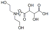 bis(2-hydroxyethyl)ammonium hydrogen tartrate Struktur