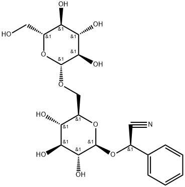苦杏仁苷, 29883-15-6, 结构式