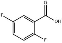 2,5-ジフルオロ安息香酸 化学構造式