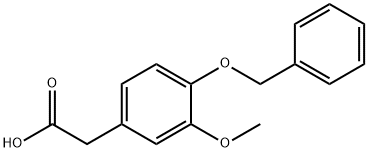 4-ベンジルオキシ-3-メトキシフェニル酢酸 化学構造式