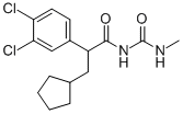 3,4-Dichloro-alpha-(cyclopentylmethyl)-N-((methylamino)carbonyl)benzeneacetamide|