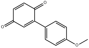2-(4-メトキシフェニル)-1,4-ベンゾキノン 化学構造式