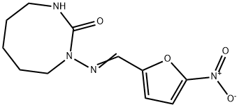 1-[(5-Nitrofurfurylidene)amino]hexahydro-1,3-diazocin-2(1H)-one Struktur