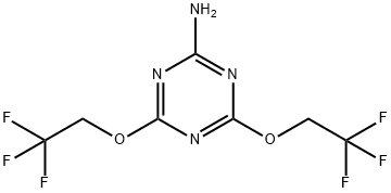 4,6-ビス(2,2,2-トリフルオロエトキシ)-1,3,5-トリアジン-2-アミン 化学構造式