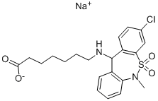 チアネプチンナトリウム塩 化学構造式
