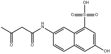 7-[(1,3-dioxobutyl)amino]-3-hydroxynaphthalene-1-sulphonic acid 结构式
