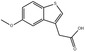 (5-Methoxy-benzo(b)thiophen-3-yl)acetic acid 结构式