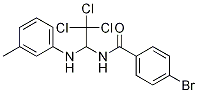 BenzaMide, 4-broMo-N-[2,2,2-trichloro-1-[(3-Methylphenyl)aMino]ethyl]- Structure