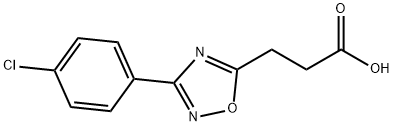 3-[3-(4-氯苯基)-1,2,4-恶二唑-5-基]丙酸 结构式