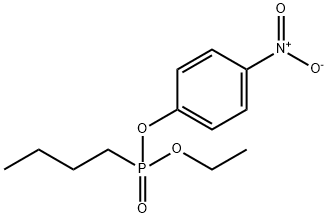 ブチルホスホン酸(4-ニトロフェニル)エチル 化学構造式