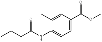 3-甲基-4-正丁酰胺基苯甲酸甲酯, 301533-59-5, 结构式