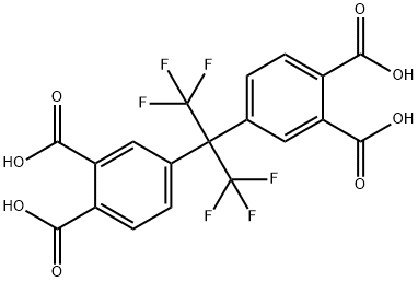 4,4'-(ヘキサフルオロイソプロピリデン)ビス(1,2-ベンゼンジカルボン酸) 化学構造式