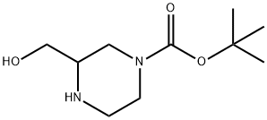 1-BOC-3-羟甲基哌嗪, 301673-16-5, 结构式