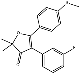 4-(3-fluorophenyl)-2,2-dimethyl-5-(4-(methylthio)phenyl)furan-3(2H)-one Structure