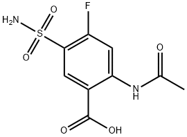 2-(ACETYLAMINO)-5-(AMINOSULFONYL)-4-FLUOROBENZOIC ACID 结构式